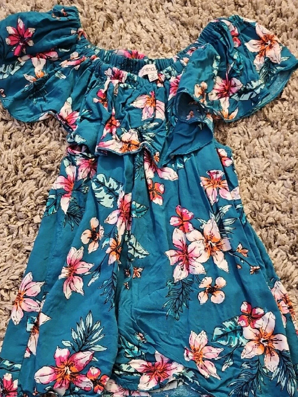 Girl's Floral & Solid Mix Summer Tops - 10/12 Bundle